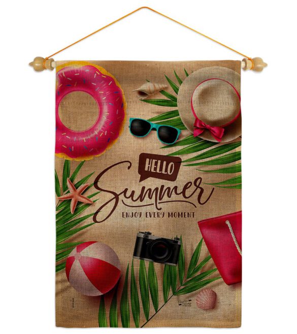Enjoy Every Monent - Fun In The Sun Summer Horizontal Impressions Decorative Flags HG130399 Made In USA - Image 40