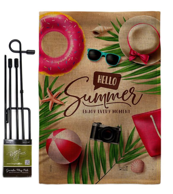 Enjoy Every Monent - Fun In The Sun Summer Horizontal Impressions Decorative Flags HG130399 Made In USA - Image 25