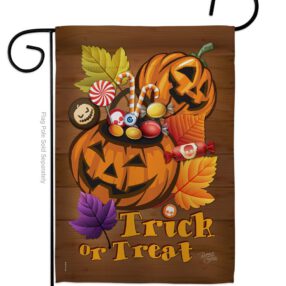 Candy Pumpkin - Halloween Fall Vertical Impressions Decorative Flags HG112003 Made In USA