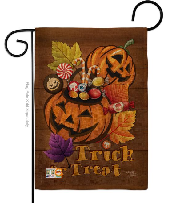 Candy Pumpkin - Halloween Fall Vertical Impressions Decorative Flags HG112003 Made In USA - Image 8