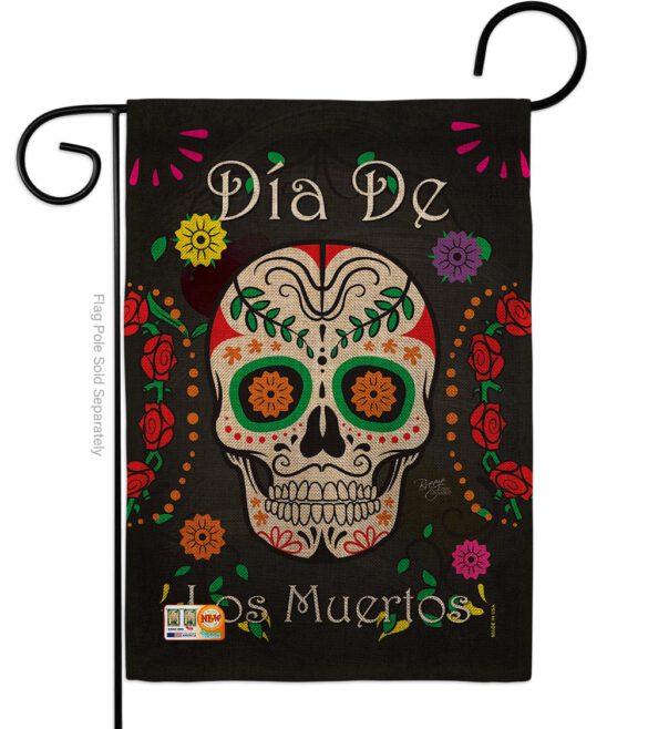 Dia de los Muertos - Halloween Fall Vertical Impressions Decorative Flags HG112009 Made In USA - Image 8