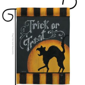 Black Cat Creeping - Halloween Fall Vertical Impressions Decorative Flags HG112075 Made In USA
