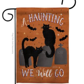 Haunting We Go - Halloween Fall Vertical Impressions Decorative Flags HG112081 Made In USA