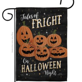 Fright on Halloween Night - Halloween Fall Vertical Impressions Decorative Flags HG112083 Made In USA