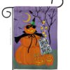 Happy Pumpkin Trio - Halloween Fall Vertical Impressions Decorative Flags HG112084 Made In USA