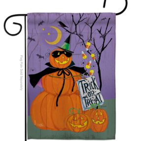 Happy Pumpkin Trio - Halloween Fall Vertical Impressions Decorative Flags HG112084 Made In USA