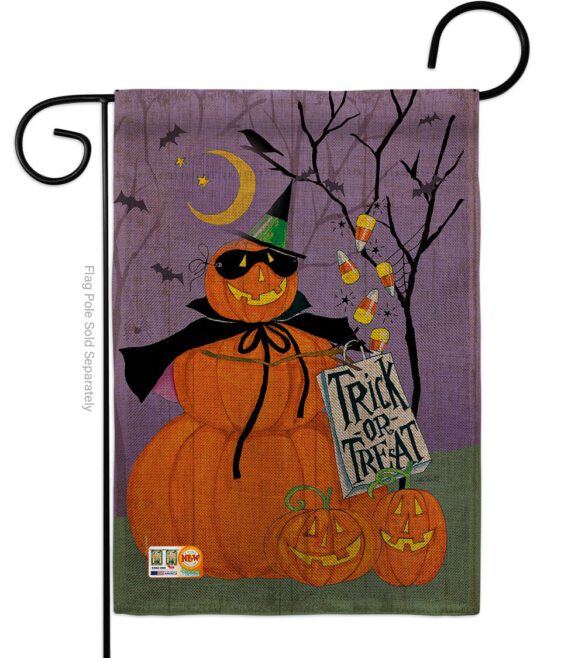 Happy Pumpkin Trio - Halloween Fall Vertical Impressions Decorative Flags HG112084 Made In USA - Image 8