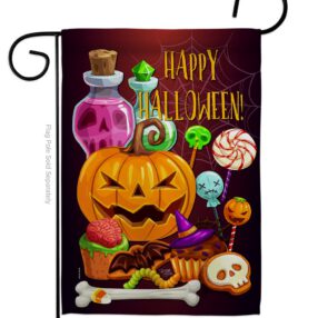 Halloween Sweet - Halloween Fall Vertical Impressions Decorative Flags HG112093 Made In USA