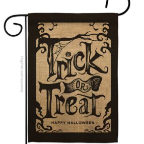 Halloween Trick - Halloween Fall Vertical Impressions Decorative Flags HG112100 Made In USA