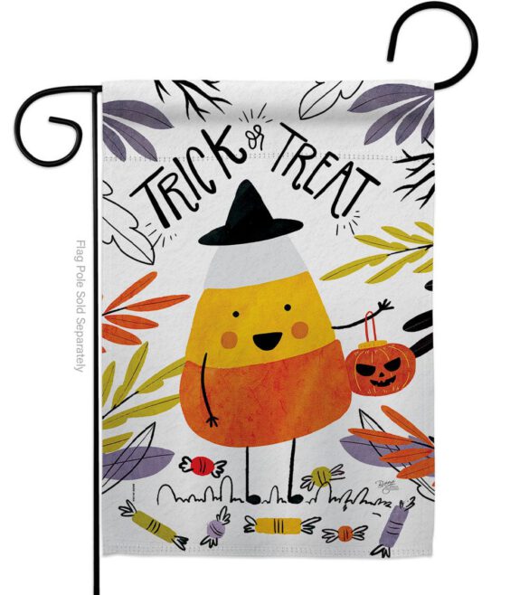 Candy Corn - Halloween Fall Vertical Impressions Decorative Flags HG112103 Made In USA