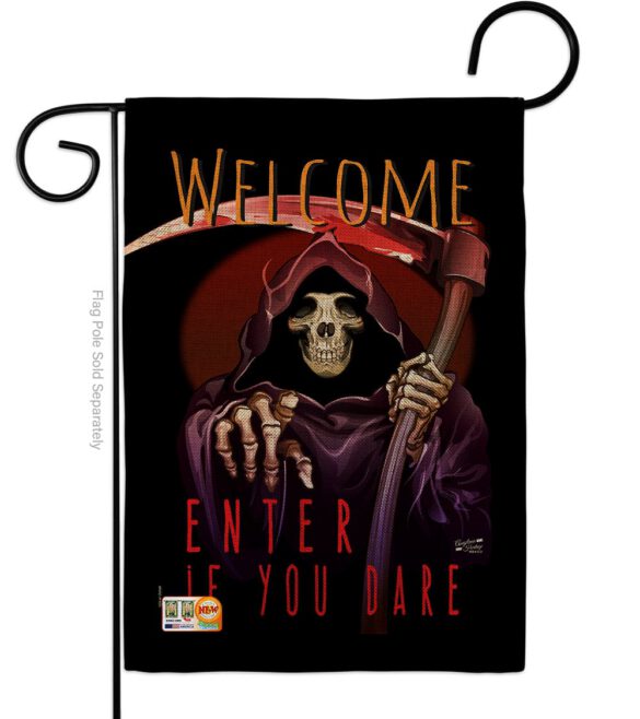 Enter If You Dare - Halloween Fall Vertical Impressions Decorative Flags HG137068 Made In USA - Image 8