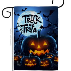 Creepy Pumpkins - Halloween Fall Vertical Impressions Decorative Flags HG137250 Made In USA