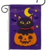 Halloween Kitty - Halloween Fall Vertical Impressions Decorative Flags HG137297 Made In USA