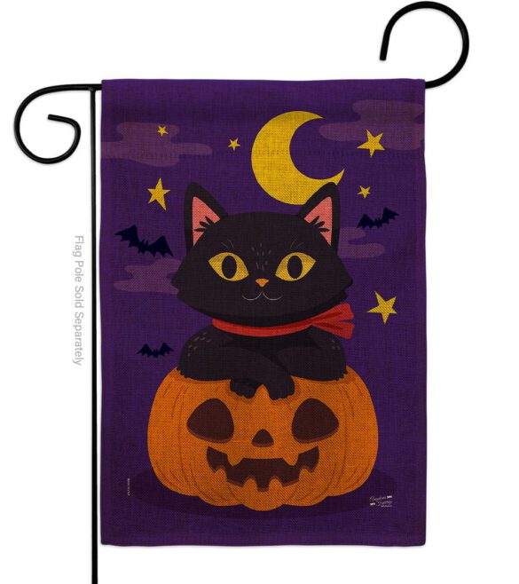 Halloween Kitty - Halloween Fall Vertical Impressions Decorative Flags HG137297 Made In USA - Image 11