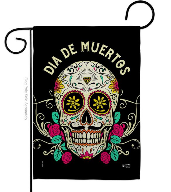 Dia De Muertos - Halloween Fall Vertical Impressions Decorative Flags HG137382 Made In USA