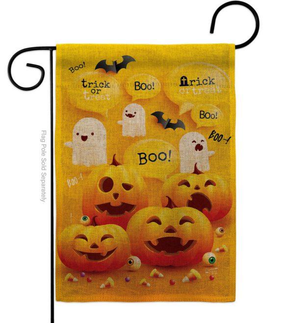 Ghosts And Pumpkins - Halloween Fall Vertical Impressions Decorative Flags HG137557 Made In USA - Image 11