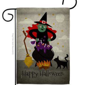 Casting Spells - Halloween Fall Horizontal Impressions Decorative Flags HG190173 Made In USA