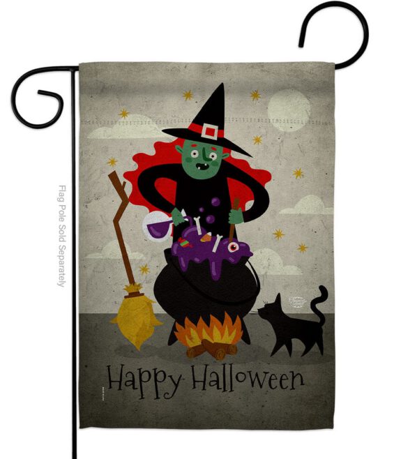 Casting Spells - Halloween Fall Horizontal Impressions Decorative Flags HG190173 Made In USA