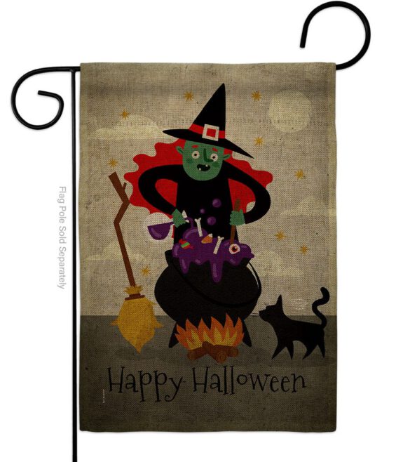 Casting Spells - Halloween Fall Horizontal Impressions Decorative Flags HG190173 Made In USA - Image 22