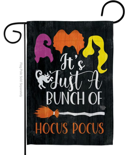 Bunch of Hocus Pocus - Halloween Fall Vertical Impressions Decorative Flags HG190179 Made In USA