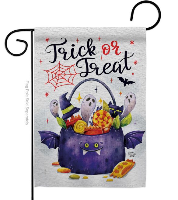 Full Treat - Halloween Fall Vertical Impressions Decorative Flags HG190180 Made In USA