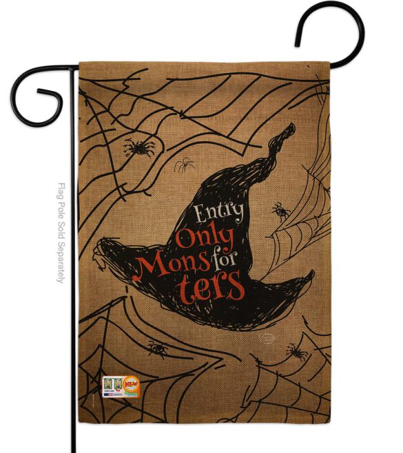 Entry Only For Monsters - Halloween Fall Vertical Impressions Decorative Flags HG191021 Made In USA - Image 8
