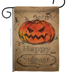 Happy Halloween - Halloween Fall Vertical Impressions Decorative Flags HG191023 Made In USA