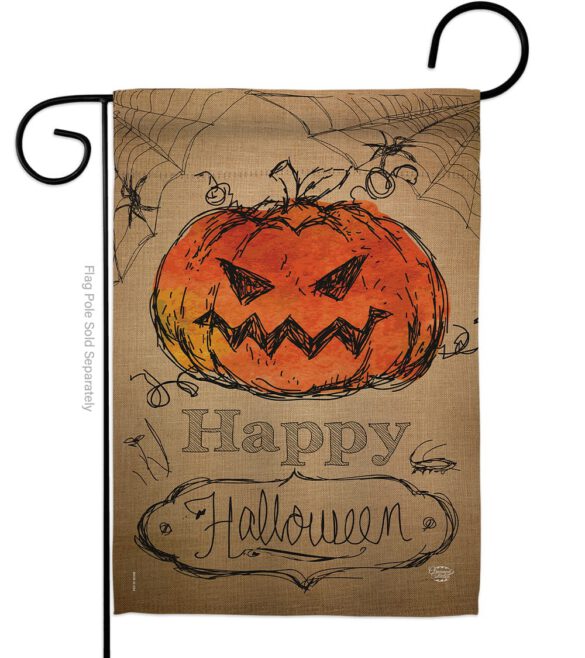 Happy Halloween - Halloween Fall Vertical Impressions Decorative Flags HG191023 Made In USA