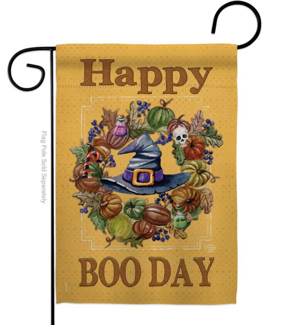 Happy Boo Day - Halloween Fall Vertical Impressions Decorative Flags HG191028 Made In USA