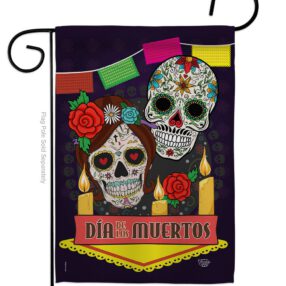Dia de los Muertos - Halloween Fall Vertical Impressions Decorative Flags HG191029 Made In USA