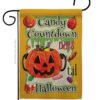 Candy Countdown - Halloween Fall Vertical Impressions Decorative Flags HG191032 Made In USA