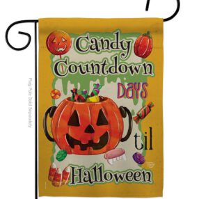 Candy Countdown - Halloween Fall Vertical Impressions Decorative Flags HG191032 Made In USA