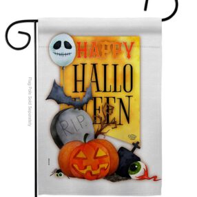 Happy Halloween Spirit - Halloween Fall Vertical Impressions Decorative Flags HG192073 Made In USA
