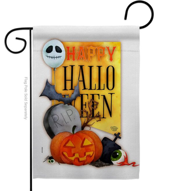 Happy Halloween Spirit - Halloween Fall Vertical Impressions Decorative Flags HG192073 Made In USA