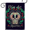 Dia de Muertos Skeleton - Halloween Fall Vertical Impressions Decorative Flags HG192074 Made In USA