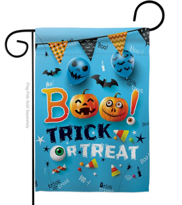 Boo Trick - Halloween Fall Vertical Impressions Decorative Flags HG192221 Made In USA