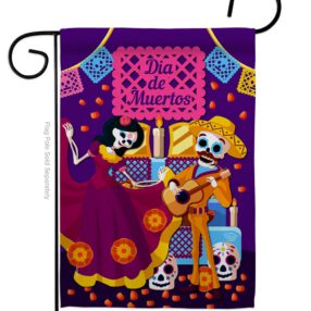 Happy Di de Muertos - Halloween Fall Vertical Impressions Decorative Flags HG192244 Made In USA