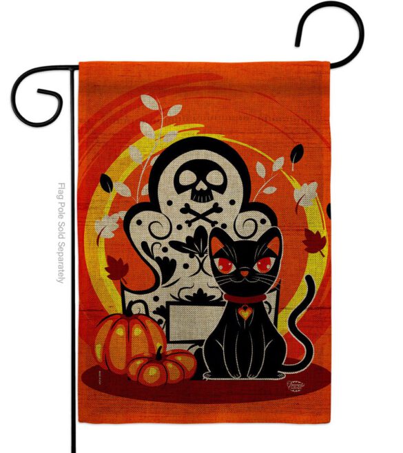 Halloween Kitty - Halloween Fall Vertical Impressions Decorative Flags HG192652 Made In USA - Image 13