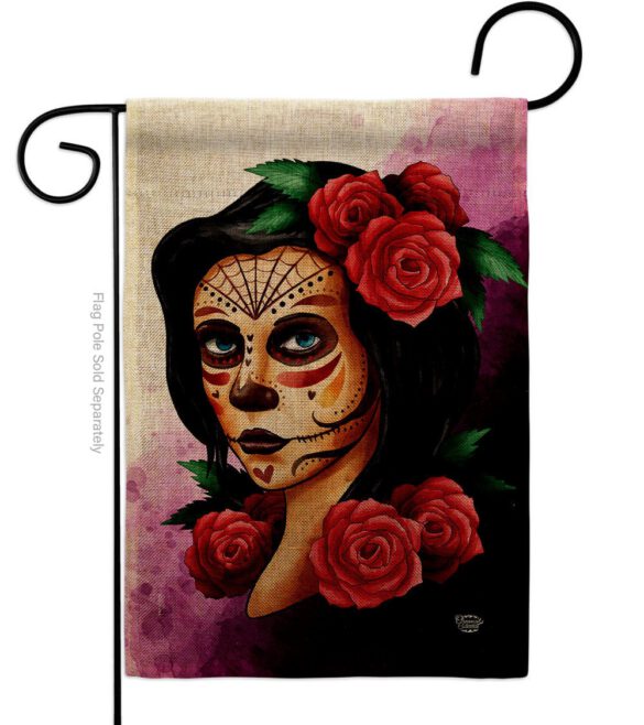 Elegant Skull - Halloween Fall Vertical Impressions Decorative Flags HG192715 Made In USA - Image 13