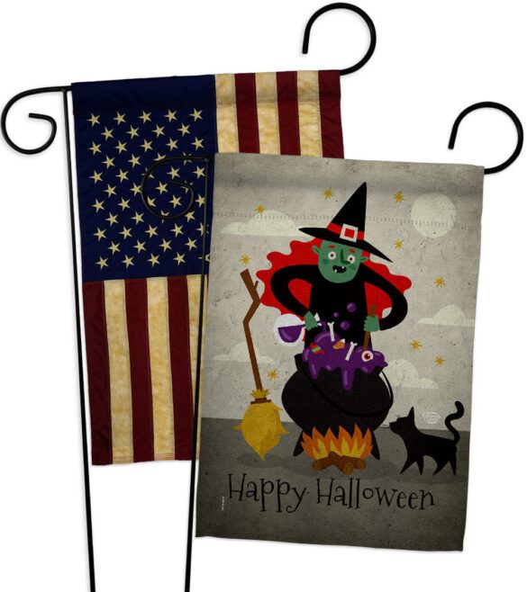 Casting Spells - Halloween Fall Horizontal Impressions Decorative Flags HG190173 Made In USA - Image 7