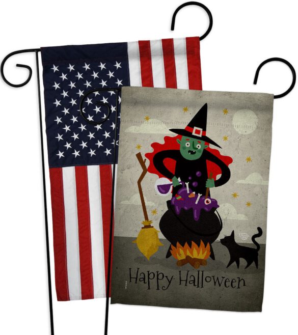 Casting Spells - Halloween Fall Horizontal Impressions Decorative Flags HG190173 Made In USA - Image 9