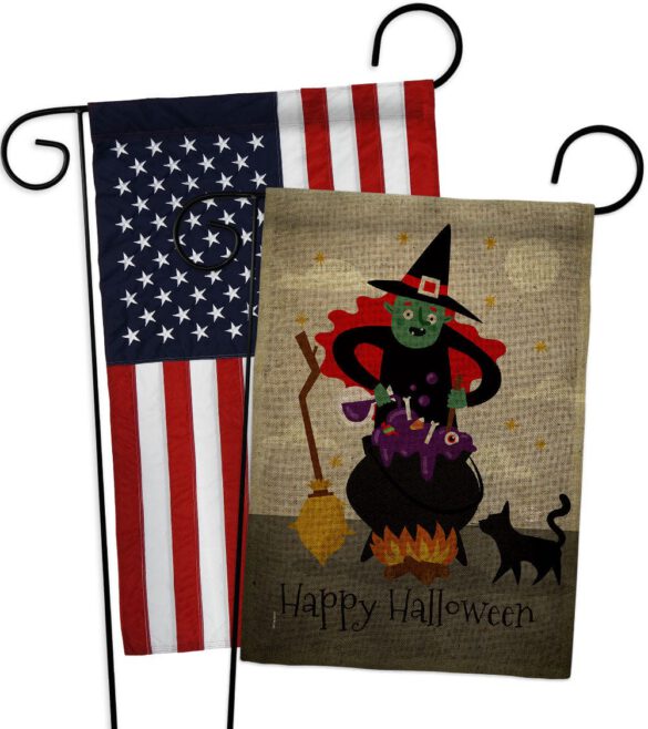 Casting Spells - Halloween Fall Horizontal Impressions Decorative Flags HG190173 Made In USA - Image 30