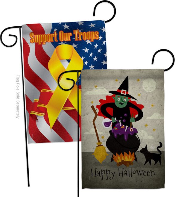 Casting Spells - Halloween Fall Horizontal Impressions Decorative Flags HG190173 Made In USA - Image 13