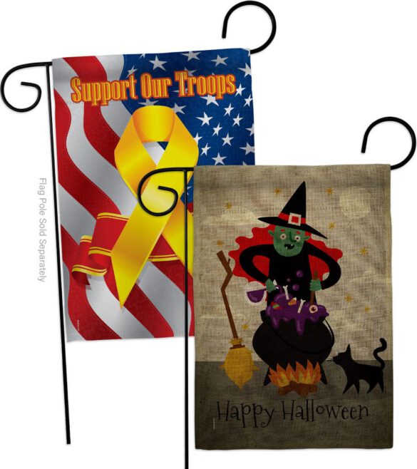 Casting Spells - Halloween Fall Horizontal Impressions Decorative Flags HG190173 Made In USA - Image 34