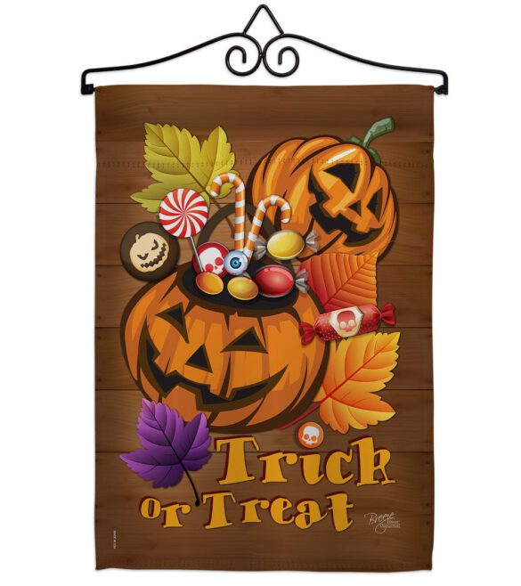 Candy Pumpkin - Halloween Fall Vertical Impressions Decorative Flags HG112003 Made In USA - Image 7