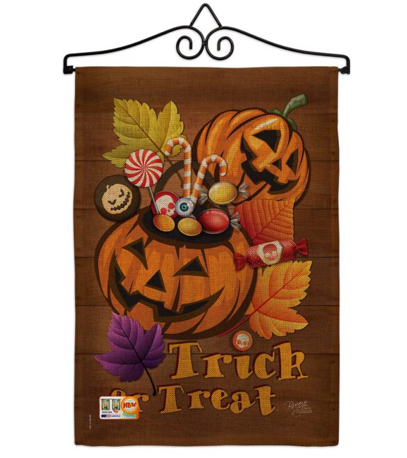 Candy Pumpkin - Halloween Fall Vertical Impressions Decorative Flags HG112003 Made In USA - Image 10