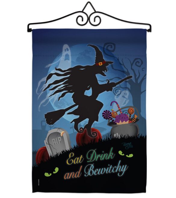 Bewitchy - Halloween Fall Vertical Impressions Decorative Flags HG112005 Made In USA - Image 7