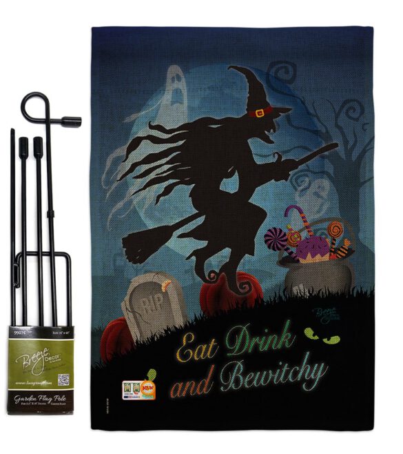 Bewitchy - Halloween Fall Vertical Impressions Decorative Flags HG112005 Made In USA - Image 9