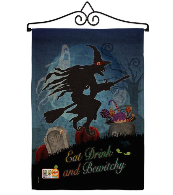 Bewitchy - Halloween Fall Vertical Impressions Decorative Flags HG112005 Made In USA - Image 10