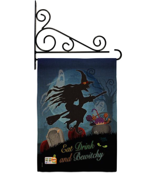 Bewitchy - Halloween Fall Vertical Impressions Decorative Flags HG112005 Made In USA - Image 12